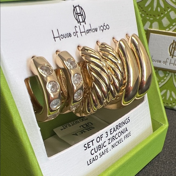 House of Harlow 1960 | Hoop Earring Trio ✨ - Picture 4 of 9